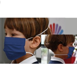 MASCHERINA IGIENICA PROTETTIVA RIUTILIZZABILE 'BAM blu cm. 18 x 7 - 2/5 anni (PZ 3)