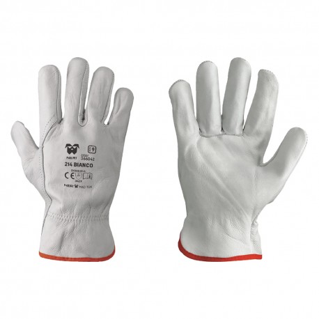 GUANTI PELLE FIORE BOVINO ART.214 Tg. 9 (L) (CP 12)