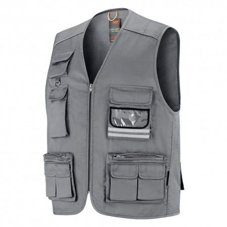 GILET DA LAVORO 'DERNA' taglia L - grigio (PZ 1)
