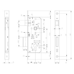SERRATURA DA INFILARE PER PORTE IN LEGNO ART. 200 E 40 (PZ 1)