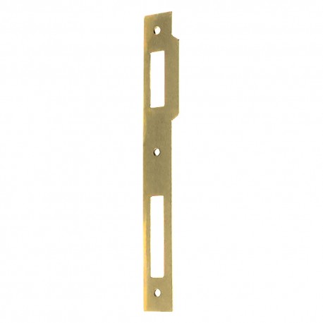 CONTROPIASTRA PER SERRATURA 'PATENT' B.Q. ottonato - interasse 90 mm (PZ 1)