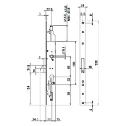 SERRATURA PORTE FERRO 'GIRA' E 35 (PZ 1)