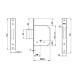 SERRATURA DA INFILARE PER PORTA LEGNO '56320' E50 - bordo quadro / 4 mandate (PZ 1)