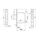 SERRATURA DA INFILARE PER PORTA LEGNO '56320' E60 - bordo quadro / 4 mandate (PZ 1)