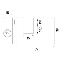 LUCCHETTO ANTISCASSO mm 55 (PZ 6)