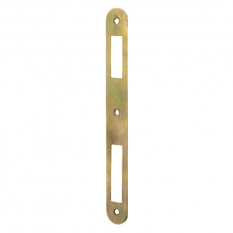 CONTROPIASTRA PER SERRATURA 'PATENT' B.T. ottonato verniciato - interasse 70 mm (PZ 1)
