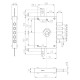 SERRATURA TRIPLICE DA APPLICARE ART. 42 art.42 - Sx E 60 mm 142 x 206 (PZ 1)
