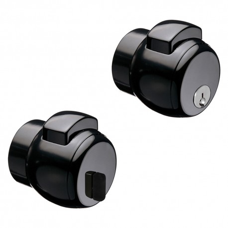 POMOLO PREMI/APRI 'NOVA N.13' verniciato nero/pulsante nero (PZ 1)