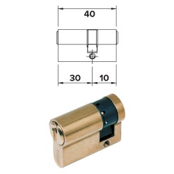 CILINDRO SAGOMATO MONOPROFILO 'F5' mm 25+10+5  40 ottonato (30+10) (PZ 1)