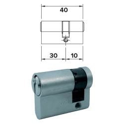 CILINDRO SAGOMATO MONOPROFILO 'F5' mm 25+10+5  40 nichelato (30+10) (PZ 1)