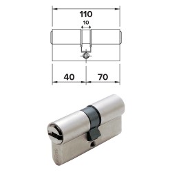 CILINDRO SAGOMATO 'R6 PLUS' mm 35+10+65  110 (40+70) (PZ 1)