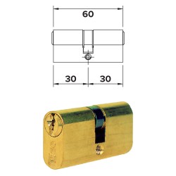 CILINDRO OVALE DA INFILARE mm 25+10+2560 (30+30) (PZ 1)