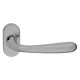 MANIGLIA PORTA BLINDATA ROSETTA OVALE 'GOCCIA' Sx - cromo satinato (PZ 1)