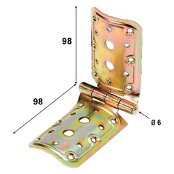 CERNIERA PER LEGNO TONDO ART.914 mm 98 x 98 (PZ 10)