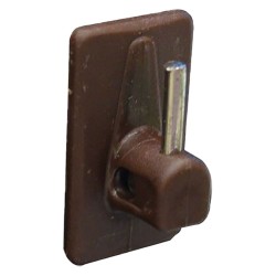 GANCIO ADESIVO IN PLASTICA PER BRIS BRIS colore marrone (BL 12)