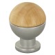POMOLO IN LEGNO/OTTONE SFERICO ART. 735 mm 18 frassino (PZ 25)