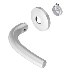 MANIGLIA PORTA BLINDATA 'TIZIANA' argento (PZ 1)