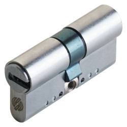 CILINDRO PROFILATO MODULARE SERIE 'EVO K22 TOP' mm 26+10+26  62 (31+31) cromo satinato (PZ 1)