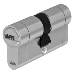 CILINDRO PROFILATO DOPPIO SERIE 'Y1500' mm 35+10+55  100 (40+60) nichelato (PZ 1)
