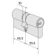 CILINDRO PROFILATO DOPPIO 'ASIX P8 PRO' mm 39,5+49,5  89 (40/50) (PZ 1)
