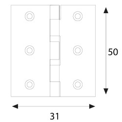 CERNIERA IN ACCIAIO ZINCATO ART.120 mm 50 x 31 (PZ 24)