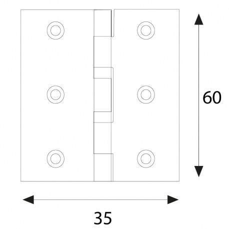 CERNIERA IN ACCIAIO ZINCATO ART.120 mm 60 x 35 (PZ 24)