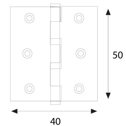 CERNIERA ACCIAIO ZINCATO ART.840 mm 50 x 40 - 2 (PZ 24)