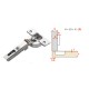 CERNIERA AMMORTIZZATA PER MOBILI 'C7A6' art. C7A6AE9 - collo basso 0 (PZ 10)
