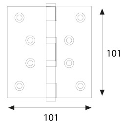 CERNIERA ACCIAIO ZINCATO ART.127 mm 101 x 101 (PZ 10)