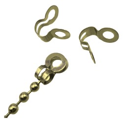 TERMINALE 'EASY' PER CATENA Ã˜ 3,6 mm / cf.25 pezzi - ottonato (CF 1)
