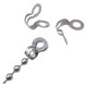 TERMINALE 'EASY' PER CATENA Ã˜ 3,6 mm / cf.25 pezzi - nichelato (CF 1)