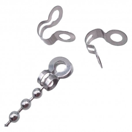 TERMINALE 'EASY' PER CATENA Ã˜ 3,6 mm / cf.25 pezzi - nichelato (CF 1)