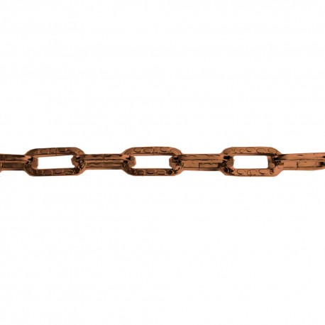 CATENA ORNAMENTALE PRETAGLIATA MARTELLATA QUADRATA 2,5 mt - bronzata (CF 1)