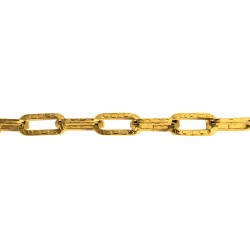 CATENA ORNAMENTALE PRETAGLIATA MARTELLATA QUADRATA 2,5 mt - ottonata (CF 1)
