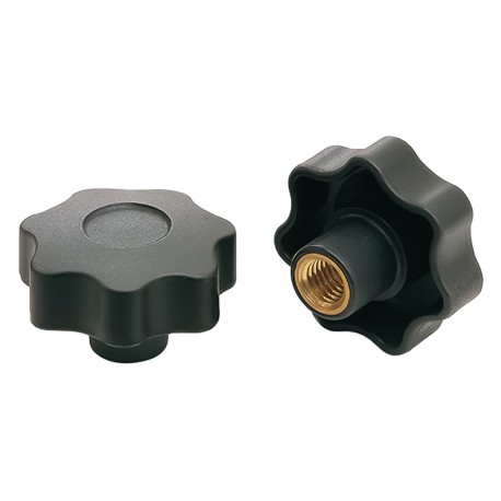 VOLANTINO CON BUSSOLA FILETTATA CIECA M6 Ã˜ mm 30 (PZ 1)