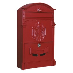 CASSETTA POSTALE 'CAMELIA' cm 25,5 x 9 x H.41 - rosso fuoco (PZ 1)
