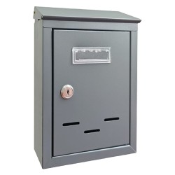 CASSETTA POSTALE 'MAGNOLIA' cm 20,5x6,8x H.30 - grigio argento (PZ 1)