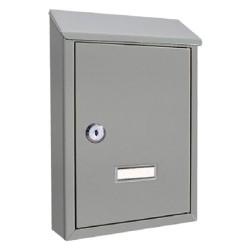 CASSETTA POSTALE 'NINFEA' cm 20,5 x 6,8 x H.30 - grigio argento (PZ 1)