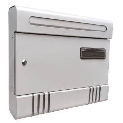 CASSETTA POSTALE 'JASMINE' cm 36,5x6,5x h 29 - argento (PZ 1)