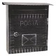 CASSETTA POSTALE 'IBISCO' cm 26x9,7x h 29 - argento antico (PZ 1)