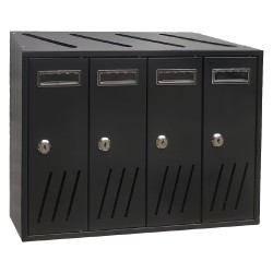 CASSETTA POSTALE 4 posti - antracite - 42,5x17,5x H. 30 (PZ 1)