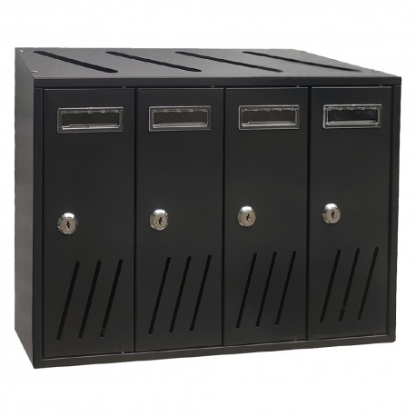 CASSETTA POSTALE 4 posti - antracite - 42,5x17,5x H. 30 (PZ 1)