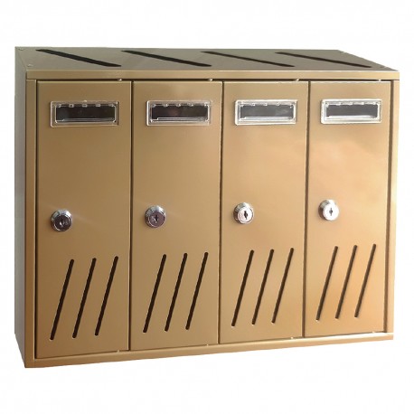 CASSETTA POSTALE 4 posti - bronzo - 42,5x17,5x H. 30 (PZ 1)