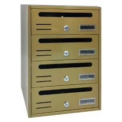 CASSETTA POSTALE 4 posti - bronzo - cm. 30,2x17,5x H. 42,5 (PZ 1)