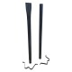 PALO SOSTEGNO PER CASSETTA POSTALE PORTALETTERE 'DAISY' h. cm 150 - colore nero (PZ 1)