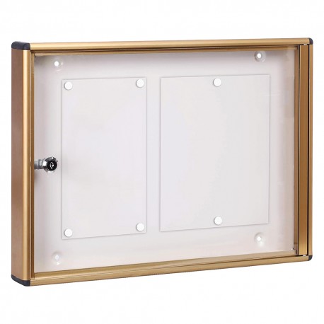 BACHECA PORTA AVVISI 2 FOGLI cm 48x5x h.35 - bronzo (PZ 1)