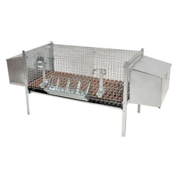 GABBIA CONIGLI DUE FATTRICI cm 100 x 50 xH 70 (PZ 1)