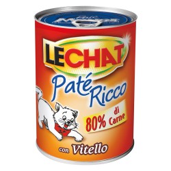 PATE' PER GATTI 'LECHAT RICCO' vitello - gr 400 (PZ 24)