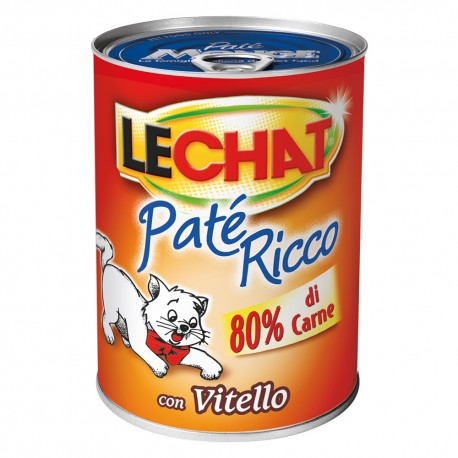 PATE' PER GATTI 'LECHAT RICCO' vitello - gr 400 (PZ 24)
