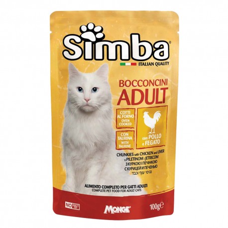 BOCCONCINI PER GATTI 'ADULT' pollo e fegato - gr 100 (PZ 24)